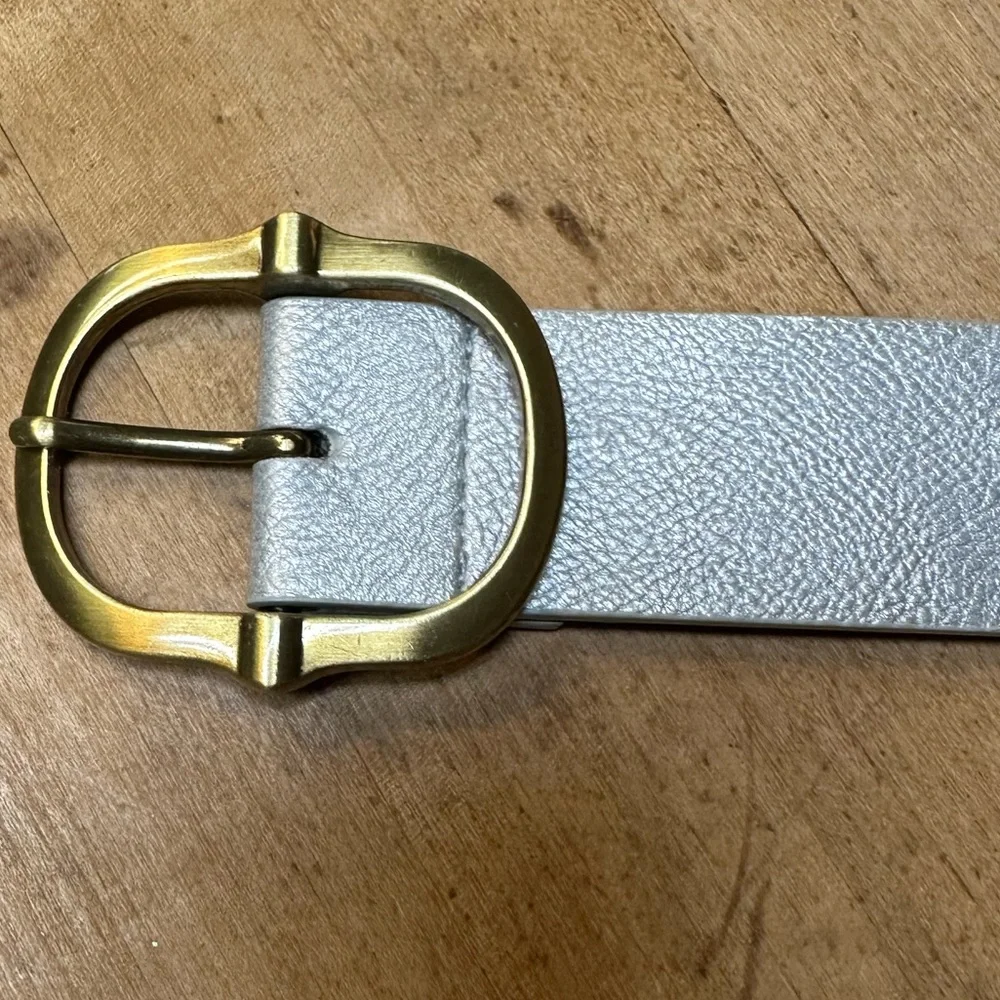 Silver Belt With Brass | Rhinestone Embellishments Ladies Size M Man Made NWT